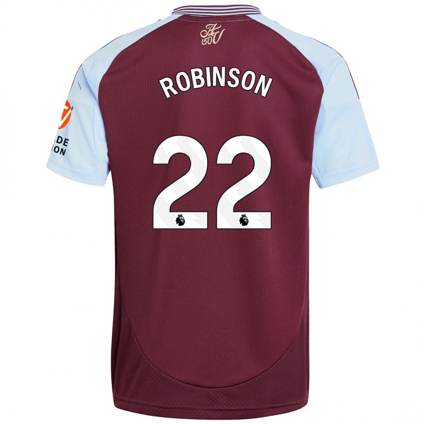 Dames Katie Robinson #22 Bordeaux Hemelsblauw Thuisshirt Thuistenue 2024/25 T-Shirt