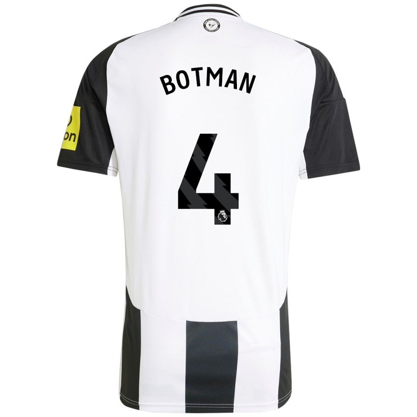 Dames Sven Botman #4 Wit Zwart Thuisshirt Thuistenue 2024/25 T-Shirt