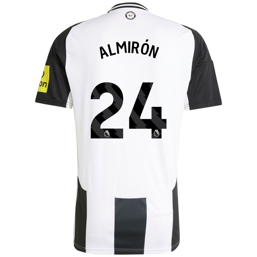 Dames Miguel Almiron #24 Wit Zwart Thuisshirt Thuistenue 2024/25 T-Shirt