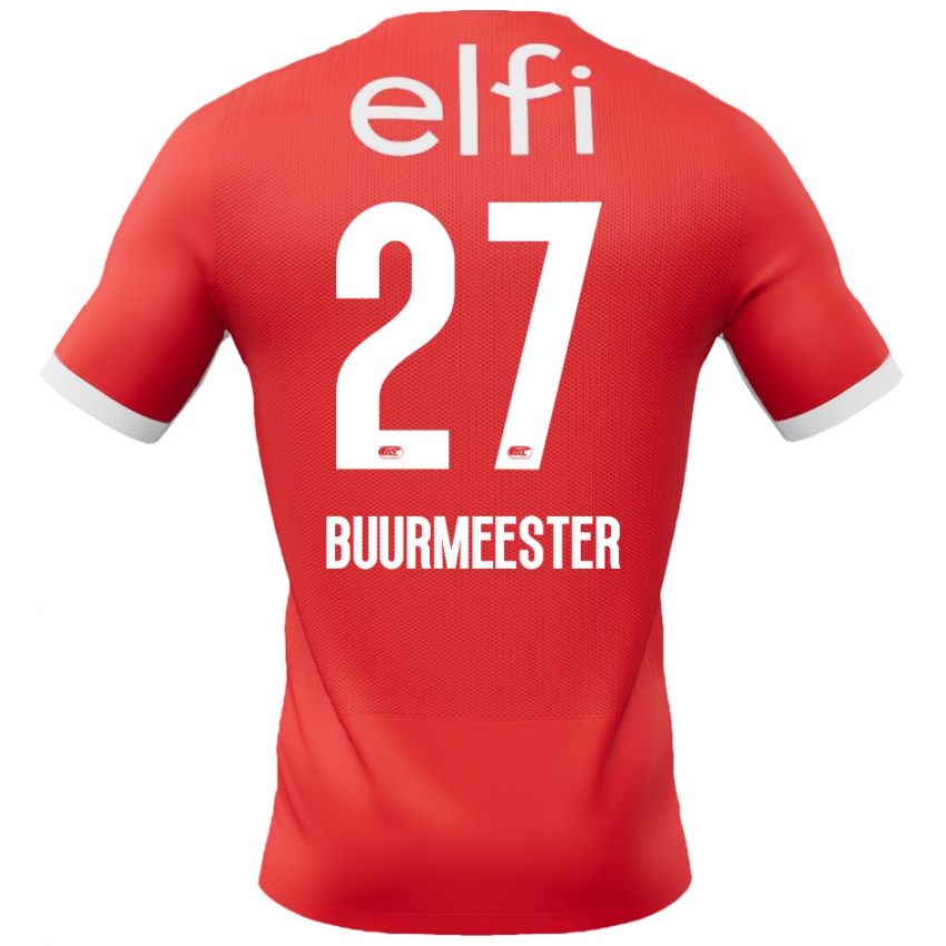 Dames Zico Buurmeester #27 Rood Wit Thuisshirt Thuistenue 2024/25 T-Shirt