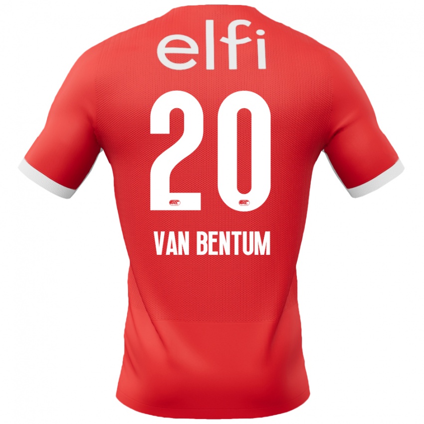 Dames Mirte Van Bentum #20 Rood Wit Thuisshirt Thuistenue 2024/25 T-Shirt