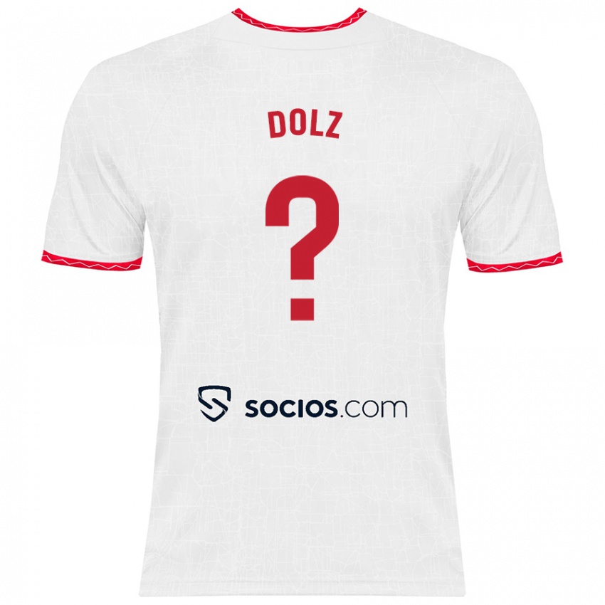 Dames Marc Dolz #0 Wit Rood Thuisshirt Thuistenue 2024/25 T-Shirt