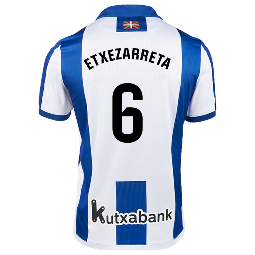 Dames Ane Etxezarreta Aierbe #6 Wit Blauw Thuisshirt Thuistenue 2024/25 T-Shirt