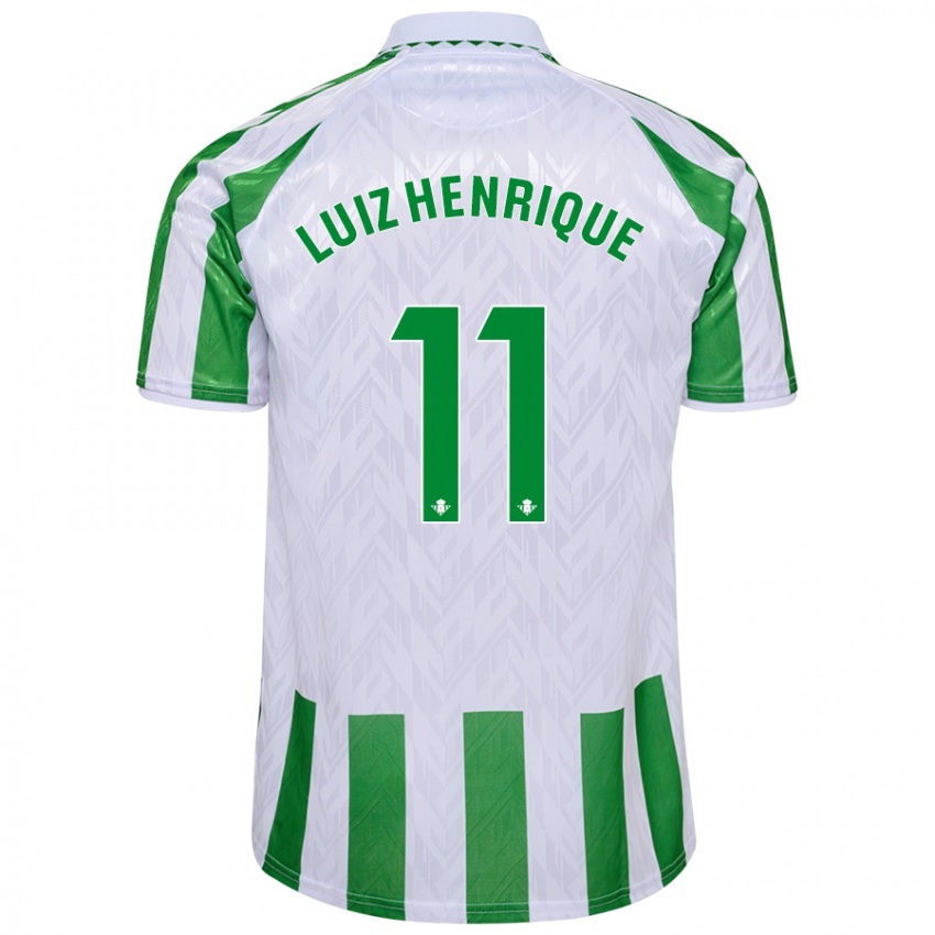 Dames Luiz Henrique #11 Groen Witte Strepen Thuisshirt Thuistenue 2024/25 T-Shirt