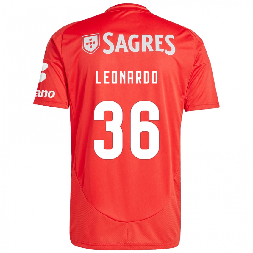 Dames Marcos Leonardo #36 Rood Wit Thuisshirt Thuistenue 2024/25 T-Shirt