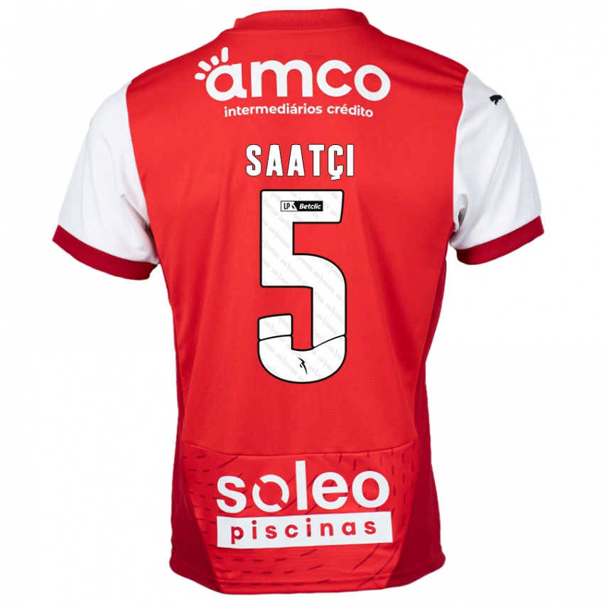 Dames Serdar Saatçı #5 Rood Wit Thuisshirt Thuistenue 2024/25 T-Shirt