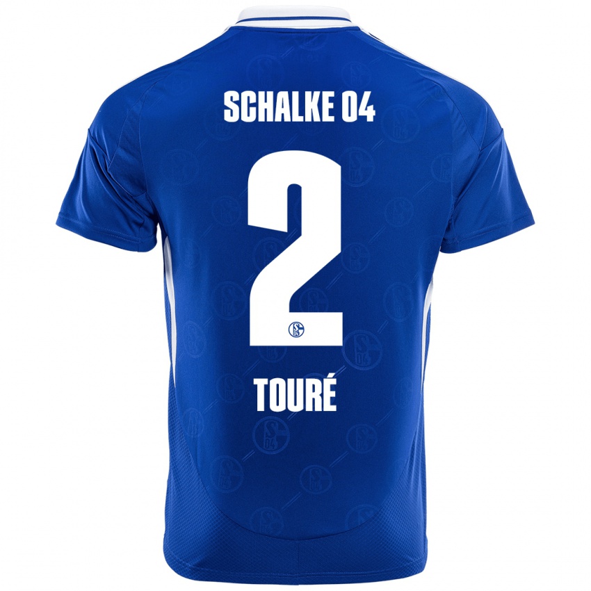 Dames Tidiane Touré #2 Koningsblauw Thuisshirt Thuistenue 2024/25 T-Shirt