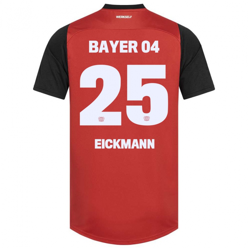 Dames Mia Eickmann #25 Rood Zwart Thuisshirt Thuistenue 2024/25 T-Shirt