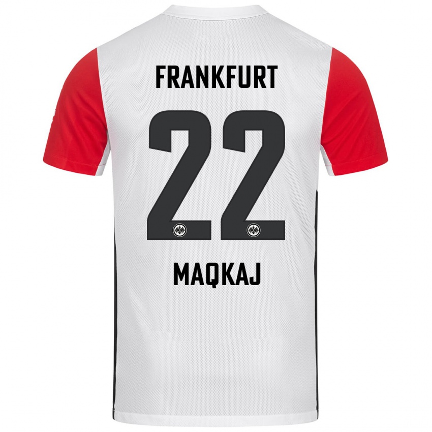 Dames Dritan Maqkaj #22 Wit Rood Thuisshirt Thuistenue 2024/25 T-Shirt