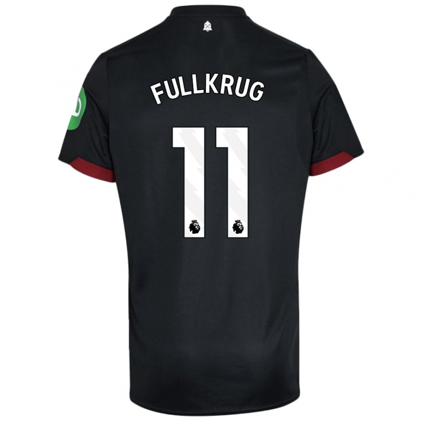 Dames Niclas Füllkrug #11 Zwart Wit Uitshirt Uittenue 2024/25 T-Shirt