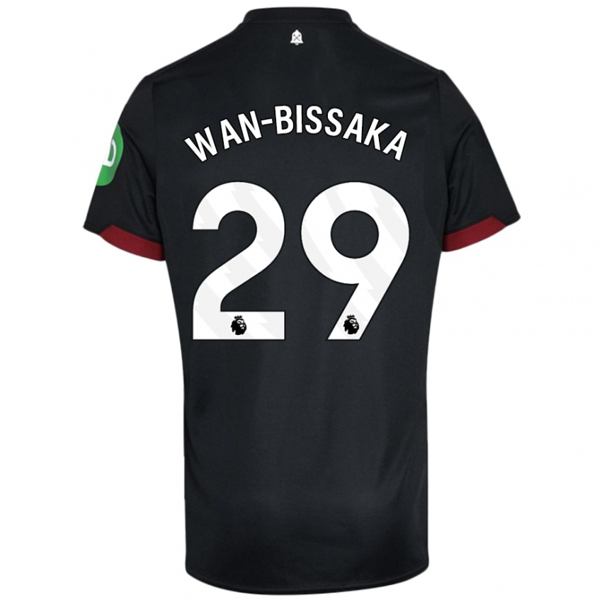 Dames Aaron Wan-Bissaka #29 Zwart Wit Uitshirt Uittenue 2024/25 T-Shirt