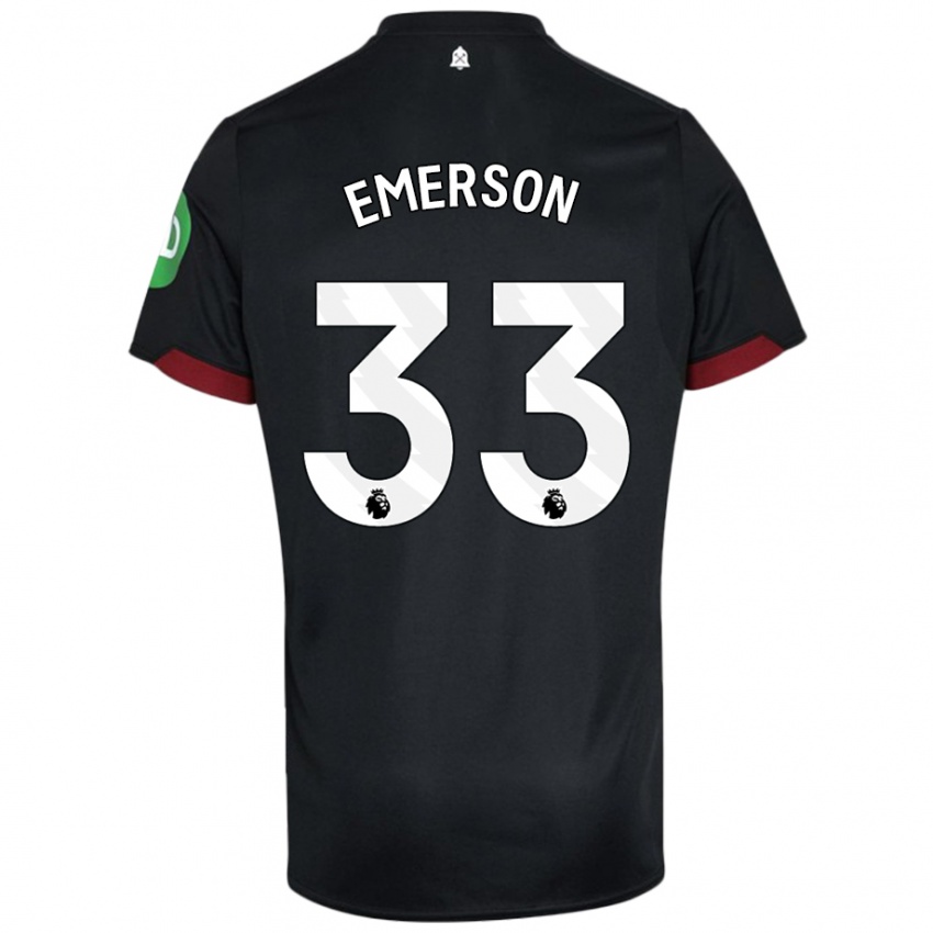 Dames Emerson Palmieri #33 Zwart Wit Uitshirt Uittenue 2024/25 T-Shirt