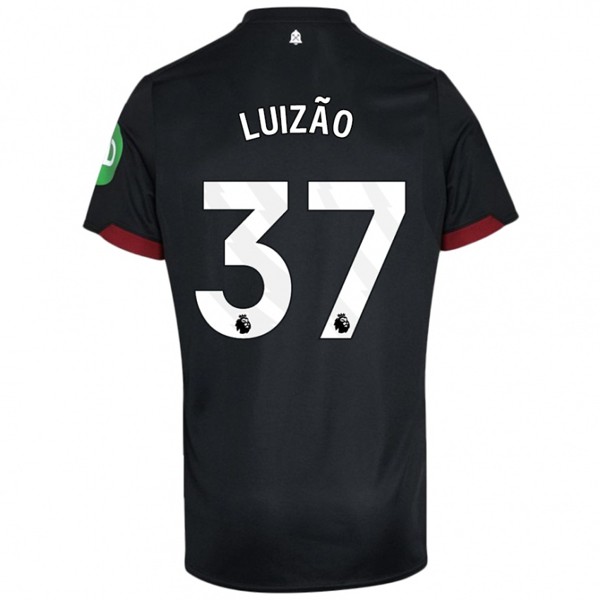 Dames Luizão #37 Zwart Wit Uitshirt Uittenue 2024/25 T-Shirt