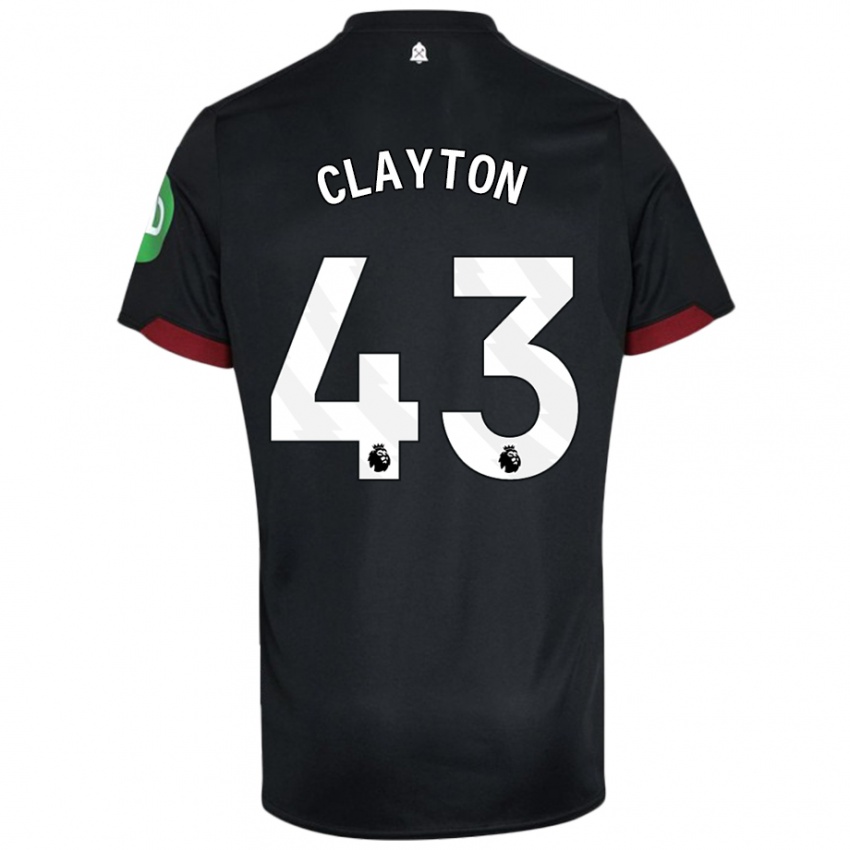 Dames Regan Clayton #43 Zwart Wit Uitshirt Uittenue 2024/25 T-Shirt