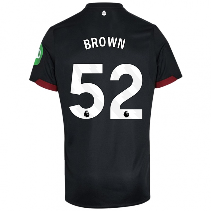 Dames Luis Brown #52 Zwart Wit Uitshirt Uittenue 2024/25 T-Shirt