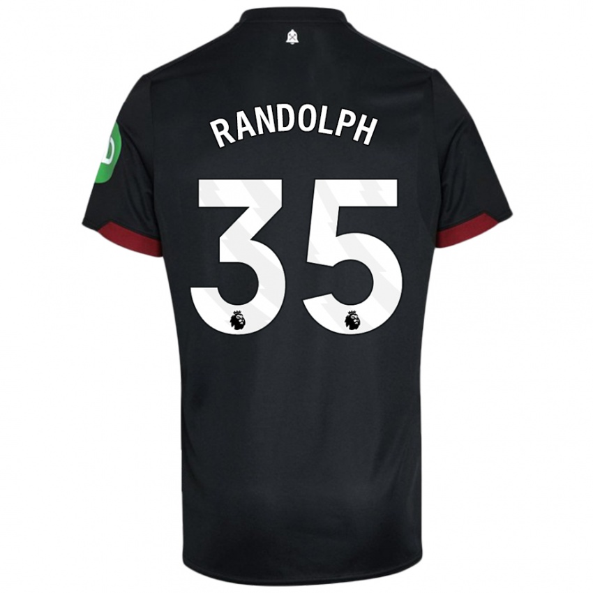 Dames Darren Randolph #35 Zwart Wit Uitshirt Uittenue 2024/25 T-Shirt