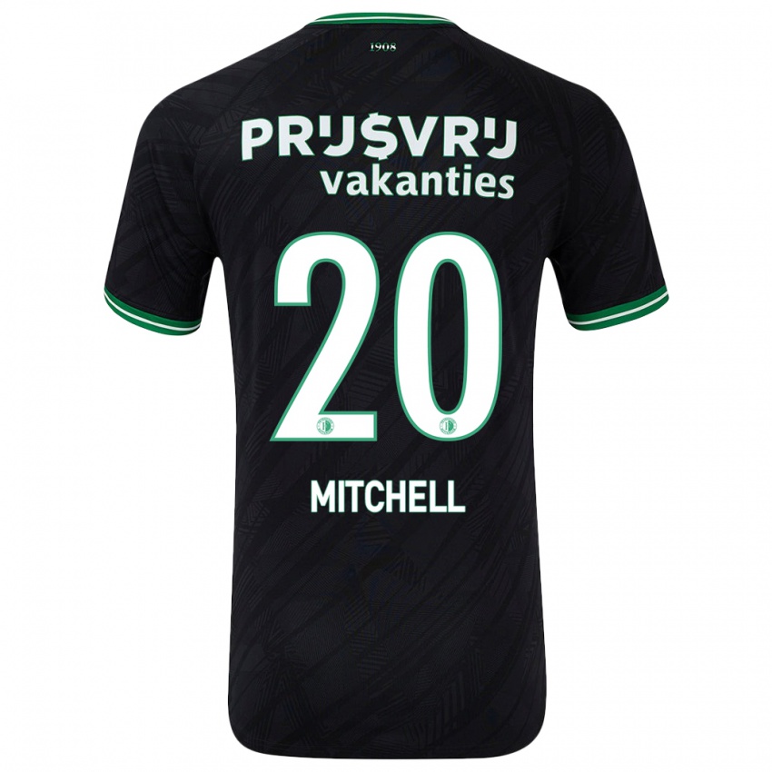 Dames Jeyland Mitchell #20 Zwart Groen Uitshirt Uittenue 2024/25 T-Shirt