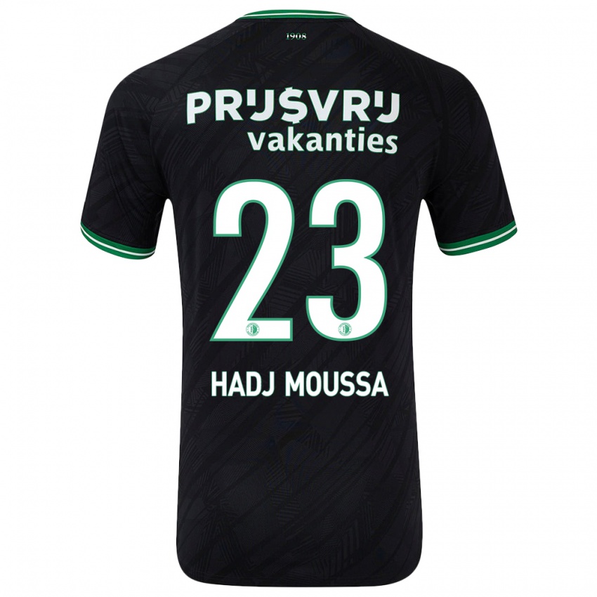 Dames Anis Hadj Moussa #23 Zwart Groen Uitshirt Uittenue 2024/25 T-Shirt