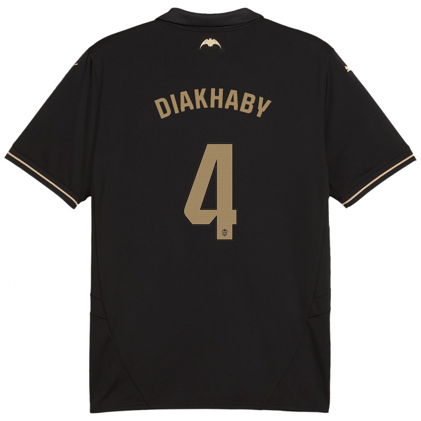 Dames Mouctar Diakhaby #4 Zwart Uitshirt Uittenue 2024/25 T-Shirt