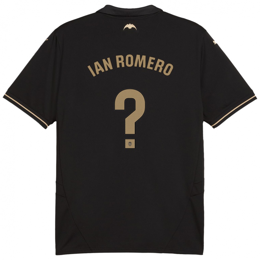 Dames Ian Romero #0 Zwart Uitshirt Uittenue 2024/25 T-Shirt