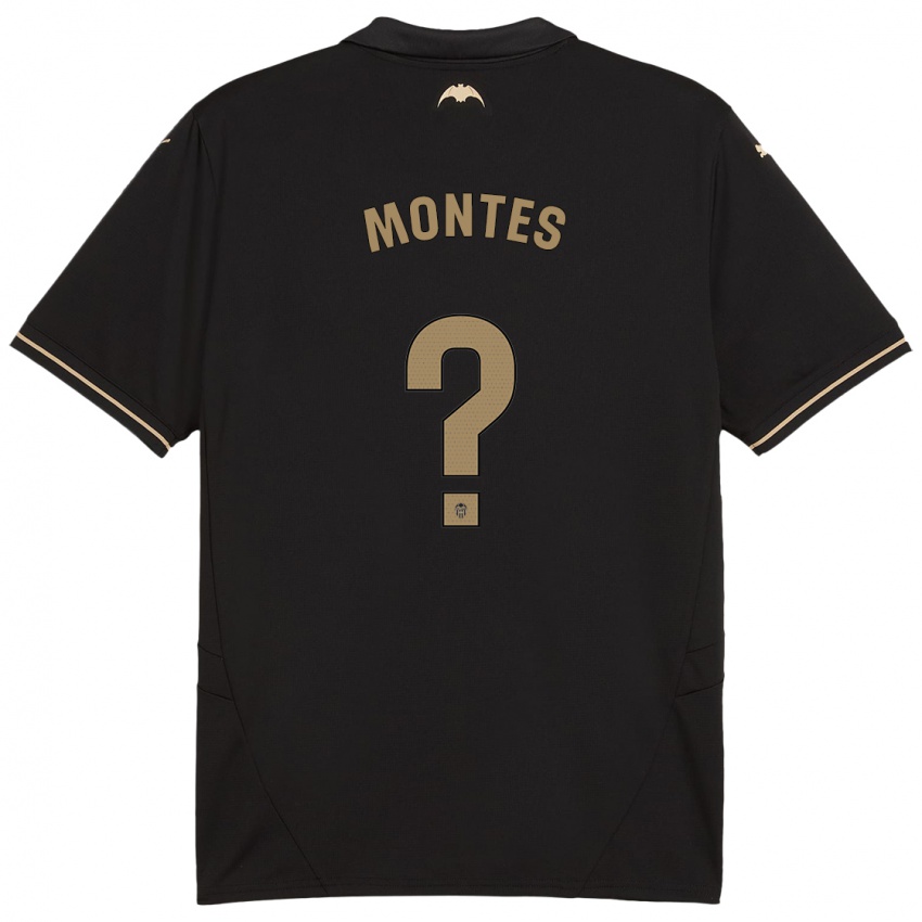 Dames Jan Montes #0 Zwart Uitshirt Uittenue 2024/25 T-Shirt