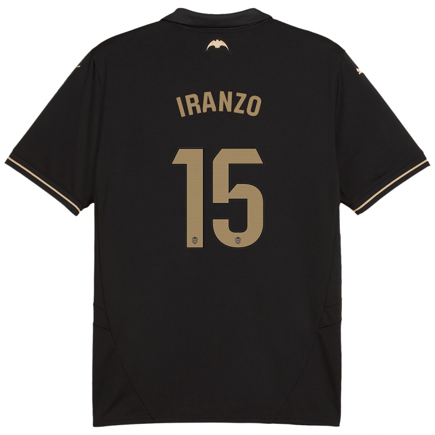 Dames Rubén Iranzo #15 Zwart Uitshirt Uittenue 2024/25 T-Shirt