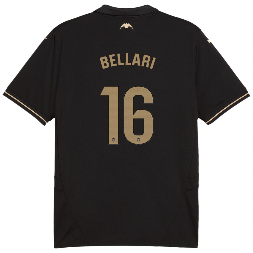 Dames Hamza Bellari #16 Zwart Uitshirt Uittenue 2024/25 T-Shirt