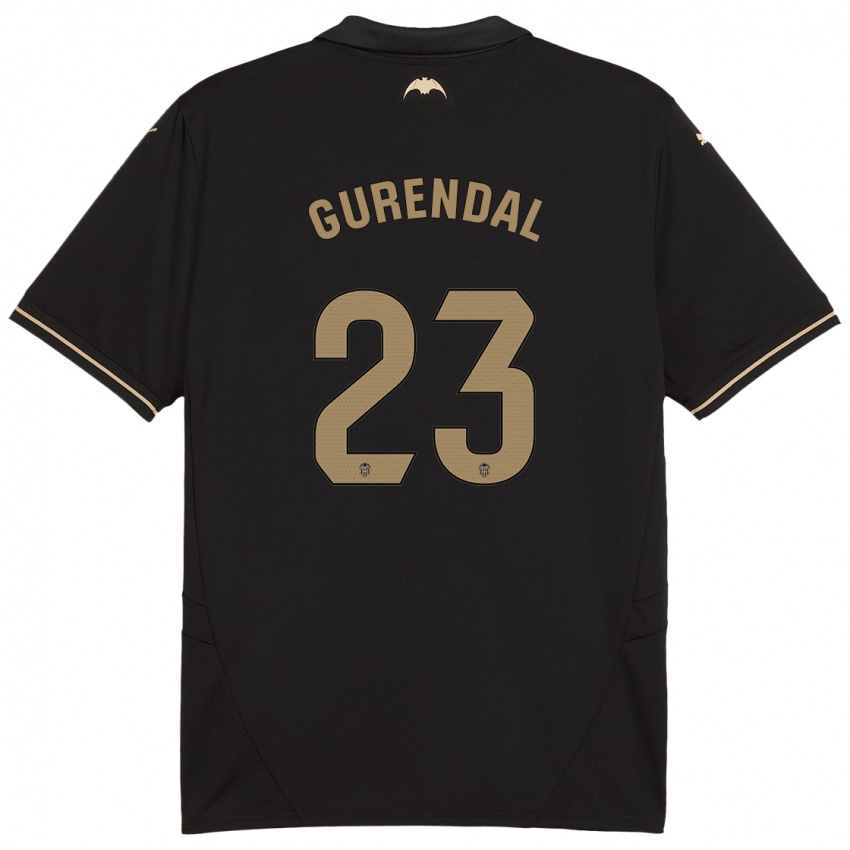 Dames Alexander Gurendal #23 Zwart Uitshirt Uittenue 2024/25 T-Shirt