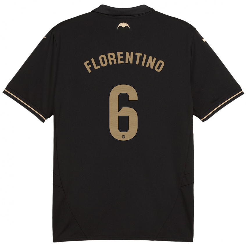 Dames Claudia Florentino #6 Zwart Uitshirt Uittenue 2024/25 T-Shirt