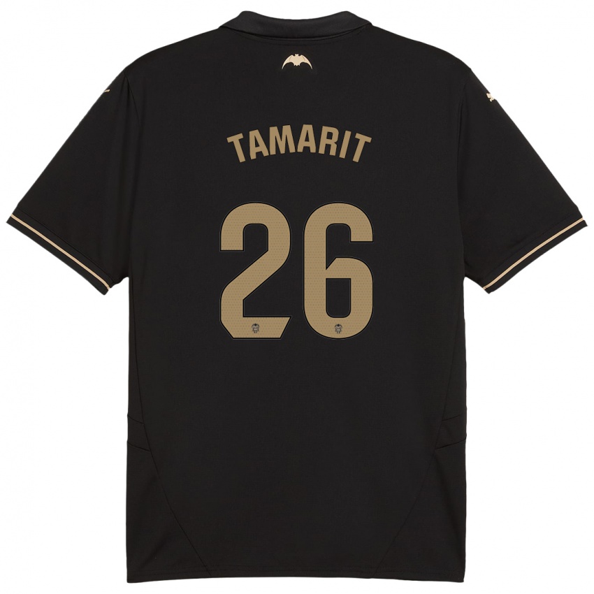 Dames Sara Tamarit #26 Zwart Uitshirt Uittenue 2024/25 T-Shirt