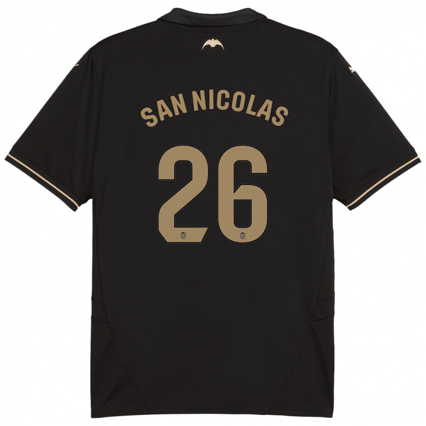 Dames Olga San Nicolas #26 Zwart Uitshirt Uittenue 2024/25 T-Shirt