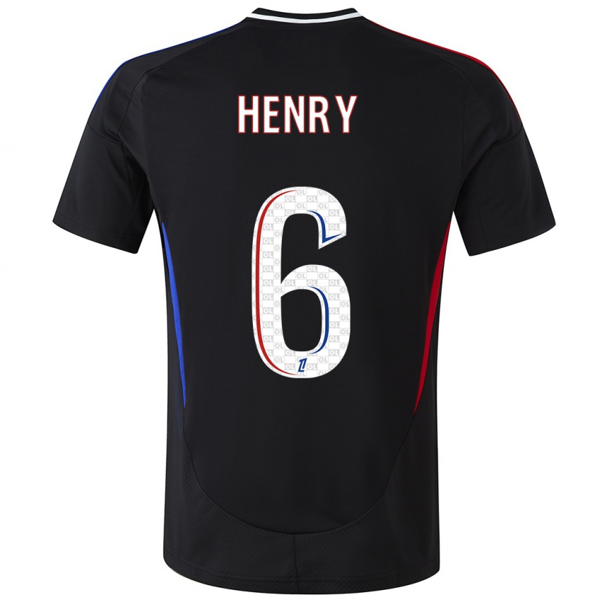 Dames Amandine Henry #6 Zwart Uitshirt Uittenue 2024/25 T-Shirt