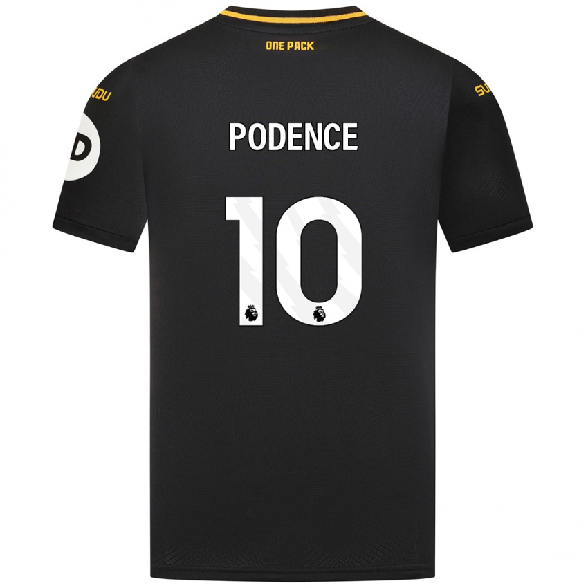 Dames Daniel Podence #10 Zwart Uitshirt Uittenue 2024/25 T-Shirt