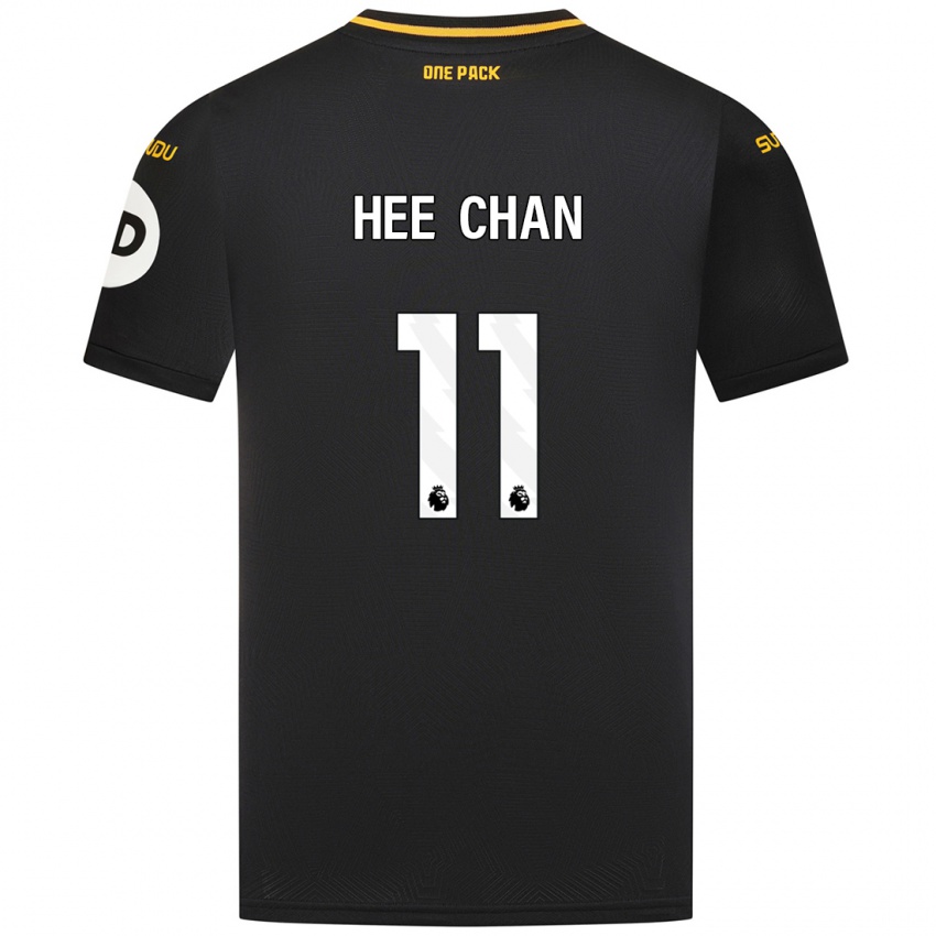 Dames Hee-Chan Hwang #11 Zwart Uitshirt Uittenue 2024/25 T-Shirt