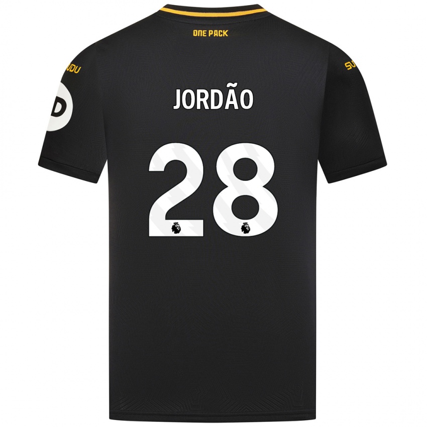 Dames Bruno Jordao #28 Zwart Uitshirt Uittenue 2024/25 T-Shirt