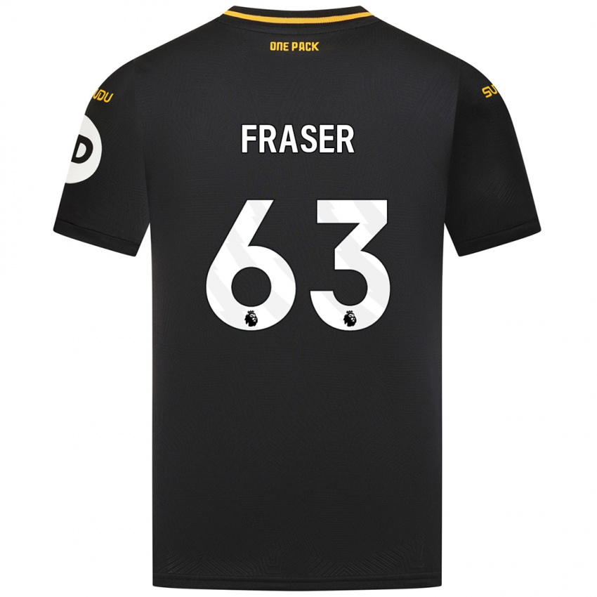 Dames Nathan Fraser #63 Zwart Uitshirt Uittenue 2024/25 T-Shirt