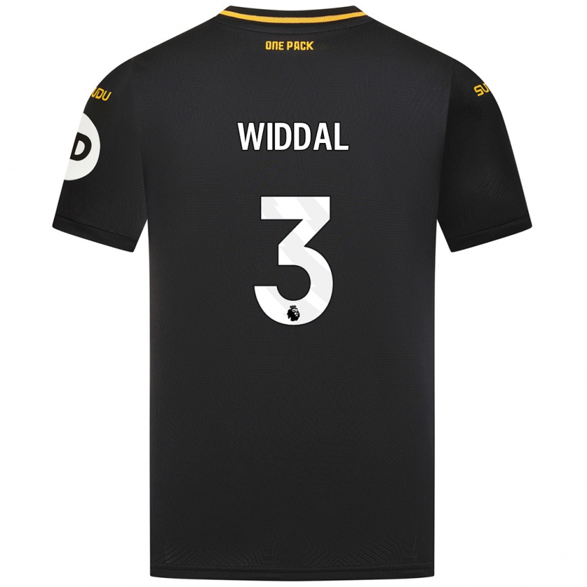 Dames Natalie Widdal #3 Zwart Uitshirt Uittenue 2024/25 T-Shirt