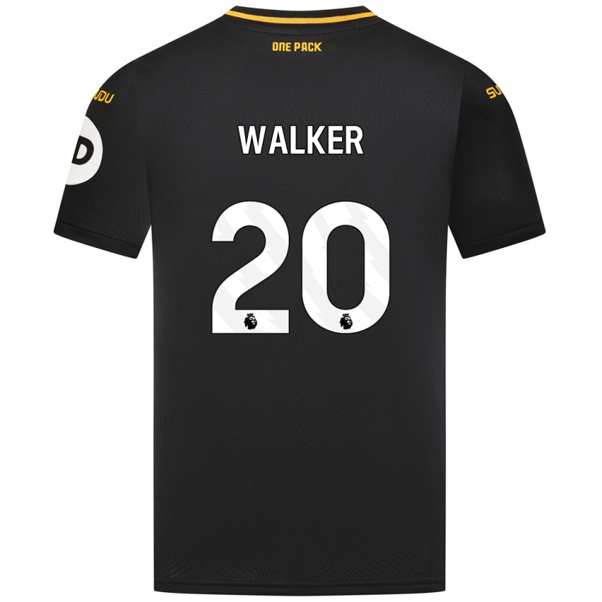 Dames Lowri Walker #20 Zwart Uitshirt Uittenue 2024/25 T-Shirt