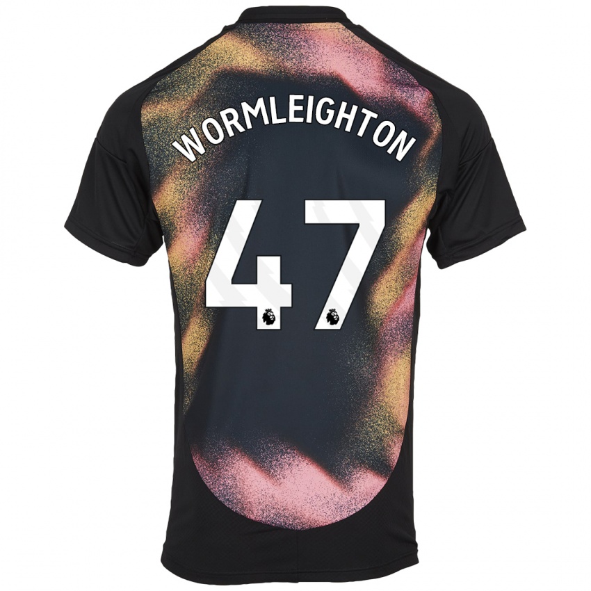 Dames Joe Wormleighton #47 Zwart Wit Uitshirt Uittenue 2024/25 T-Shirt