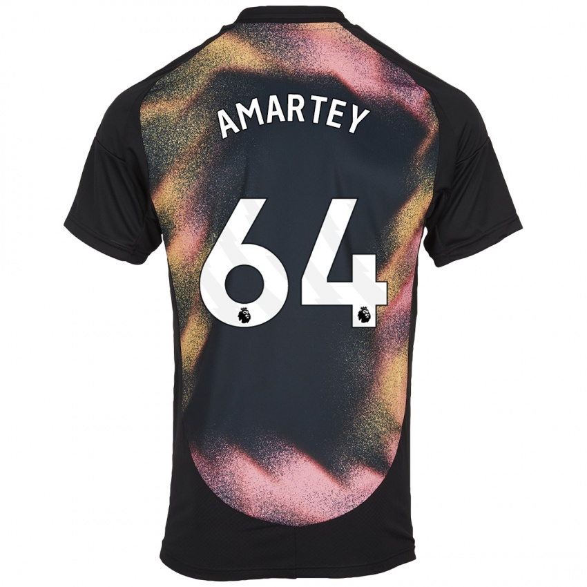 Dames Bobby Amartey #64 Zwart Wit Uitshirt Uittenue 2024/25 T-Shirt