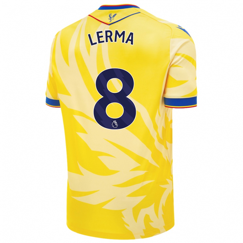 Dames Jefferson Lerma #8 Geel Uitshirt Uittenue 2024/25 T-Shirt