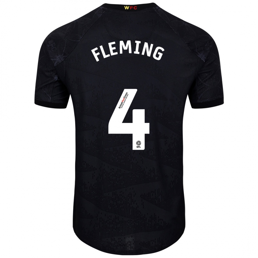 Dames Charlotte Fleming #4 Zwart Wit Uitshirt Uittenue 2024/25 T-Shirt