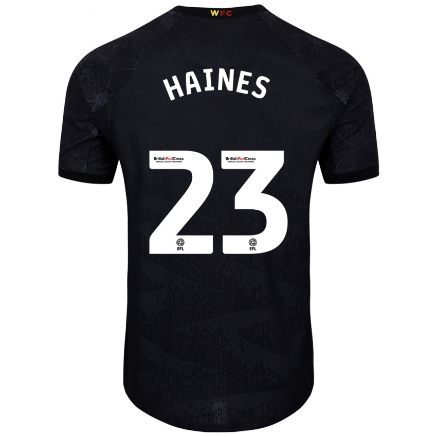 Dames Coral-Jade Haines #23 Zwart Wit Uitshirt Uittenue 2024/25 T-Shirt