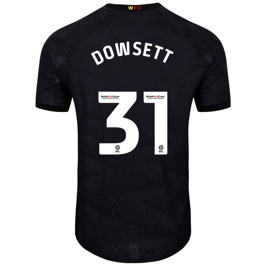 Dames Rebekah Dowsett #31 Zwart Wit Uitshirt Uittenue 2024/25 T-Shirt