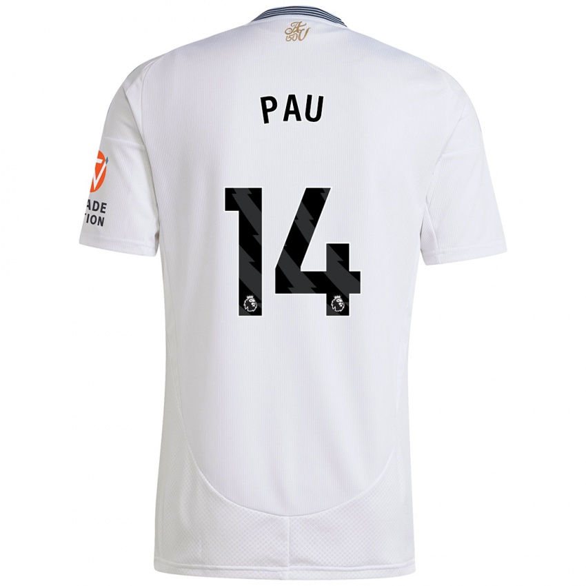 Dames Pau Torres #14 Wit Uitshirt Uittenue 2024/25 T-Shirt