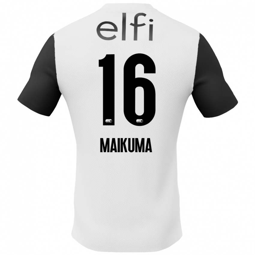 Dames Seiya Maikuma #16 Wit Zwart Uitshirt Uittenue 2024/25 T-Shirt