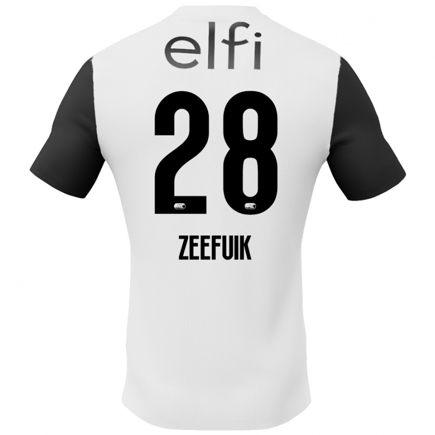 Dames Lequincio Zeefuik #28 Wit Zwart Uitshirt Uittenue 2024/25 T-Shirt