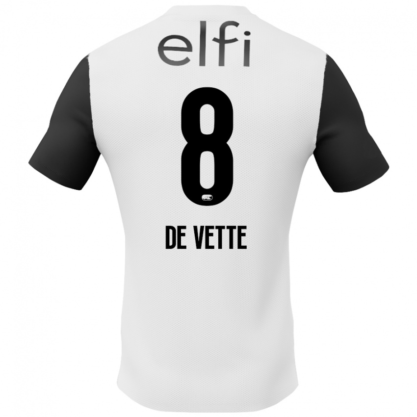 Dames Manique De Vette #8 Wit Zwart Uitshirt Uittenue 2024/25 T-Shirt