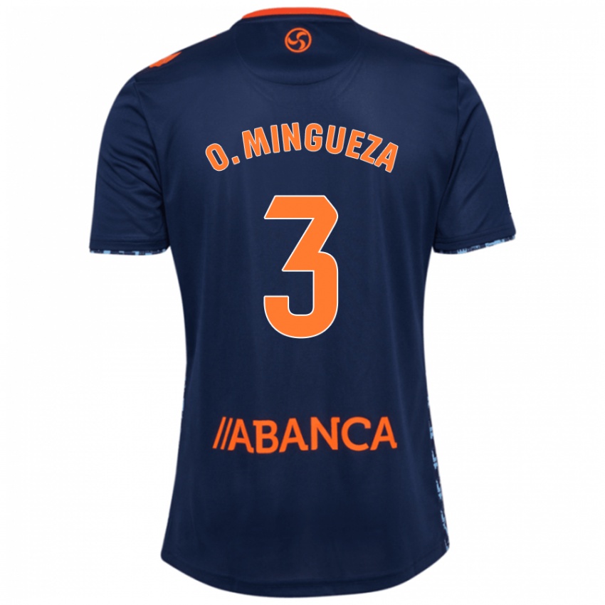 Dames Óscar Mingueza #3 Marineblauw Uitshirt Uittenue 2024/25 T-Shirt