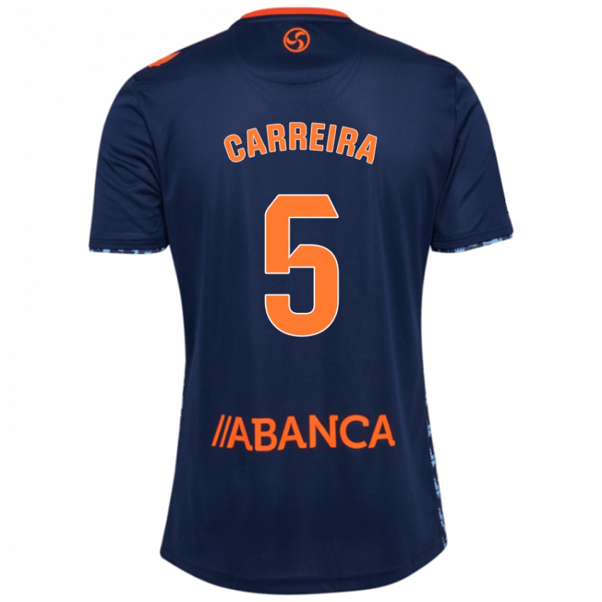 Dames Sergio Carreira #5 Marineblauw Uitshirt Uittenue 2024/25 T-Shirt